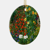 Boerderij tuin met zonnebloemen door Gustav Klimt Keramisch Ornament (Rechts)