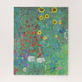 Boerderij tuin met zonnebloemen door Gustav Klimt Legpuzzel