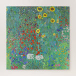 Boerderij tuin met zonnebloemen door Gustav Klimt Legpuzzel<br><div class="desc">Ga naar mijn winkel voor een interessanter design en meer kleurenkeuze.
=> zazzle.com/colorfulworld*</div>