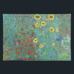 Boerderij tuin met zonnebloemen door Gustav Klimt Placemat<br><div class="desc">Bezoek mijn winkel voor een interessanter ontwerp en meer keuze voor kleuren => zazzle.com/colorfulworld*</div>