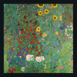 Boerderij tuin met zonnebloemen door Gustav Klimt Poster<br><div class="desc">Boerderij tuin met zonnebloemen door Gustav Klimt</div>