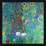 Boerderij tuin met zonnebloemen door Gustav Klimt Poster<br><div class="desc">Boerderij Tuin met Zonnebloemen schilderij van Gustav Klimt</div>