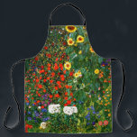 Boerderij tuin met zonnebloemen door Gustav Klimt Schort<br><div class="desc">Boerderij tuin met zonnebloemen,  beroemd schilderij van Gustav Klimt</div>