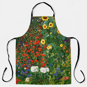 Boerderij tuin met zonnebloemen door Gustav Klimt Schort