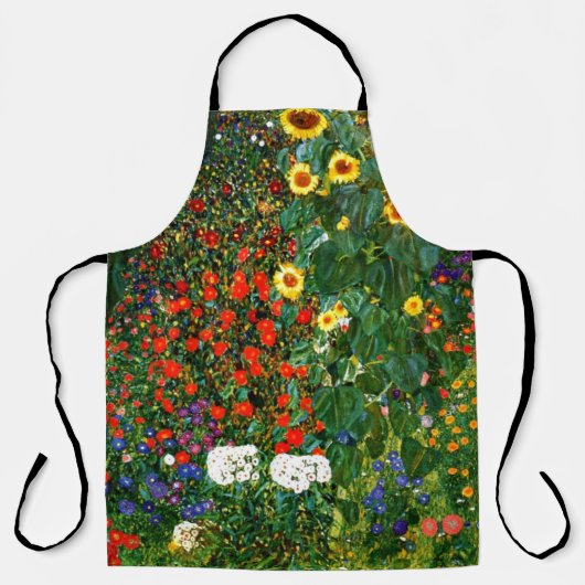 Boerderij tuin met zonnebloemen door Gustav Klimt Schort (Voorkant)