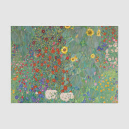 Boerderij tuin met zonnebloemen door Gustav Klimt Tissuepapier