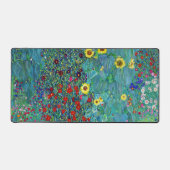 Boerderij tuin met zonnebloemen, Gustav Klimt Bureaumat (Voorkant)