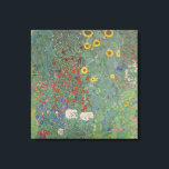 Boerderij tuin met zonnebloemen - Gustav Klimt Canvas Afdruk<br><div class="desc">Boerderij Garden met zonnebloemen van Gustav Klimt.</div>