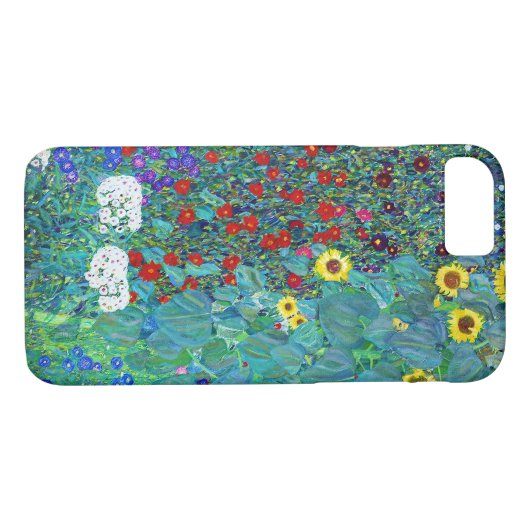 Boerderij tuin met zonnebloemen, Gustav Klimt Case-Mate iPhone Case (Achterkant (Horizontaal))