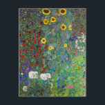 Boerderij tuin met zonnebloemen | Gustav Klimt | F Briefkaart<br><div class="desc">Boerderij Garden met zonnebloemen is een schilderij van Gustav Klimt uit 1907.</div>