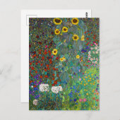 Boerderij tuin met zonnebloemen | Gustav Klimt | F Briefkaart (Voorkant / Achterkant)