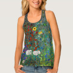 Boerderij tuin met zonnebloemen | Gustav Klimt | F Tanktop<br><div class="desc">Boerderij Garden met zonnebloemen is een schilderij van Gustav Klimt uit 1907.</div>