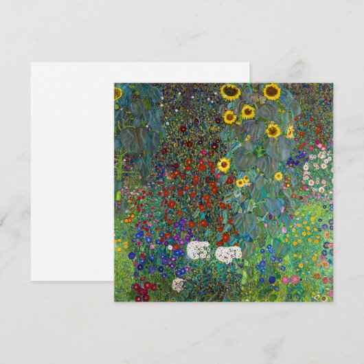 Boerderij Tuin met Zonnebloemen | Gustav Klimt | K (Voorkant / Achterkant)