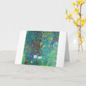 Boerderij tuin met zonnebloemen, Gustav Klimt Kaart (Gele Bloem)