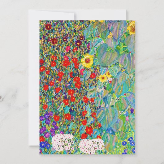 Boerderij tuin met zonnebloemen Gustav Klimt Kaart (Voorkant)