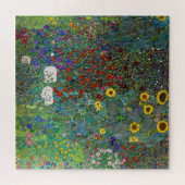 Boerderij tuin met zonnebloemen | Gustav Klimt | Legpuzzel (Horizontaal)