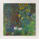 Boerderij tuin met zonnebloemen | Gustav Klimt | Legpuzzel<br><div class="desc">Boerderij Garden met zonnebloemen is een schilderij van Gustav Klimt uit 1907.</div>