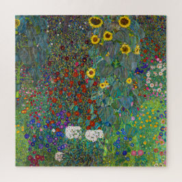 Boerderij tuin met zonnebloemen | Gustav Klimt | Legpuzzel