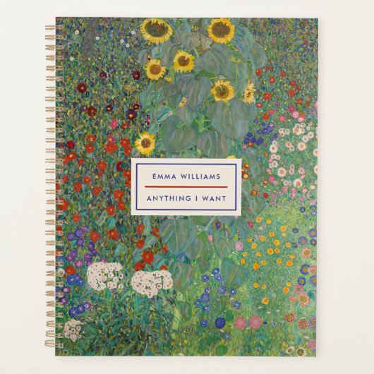 Boerderij tuin met zonnebloemen Gustav Klimt Planner (Voorkant)