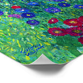 Boerderij tuin met zonnebloemen, Gustav Klimt Poster (Hoek)