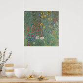 Boerderij tuin met zonnebloemen - Gustav Klimt Poster (Keuken)