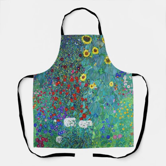 Boerderij tuin met zonnebloemen, Gustav Klimt Schort (Voorkant)