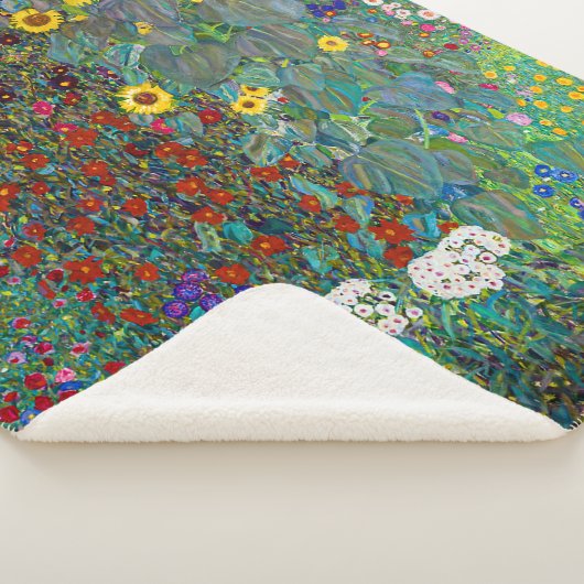 Boerderij tuin met zonnebloemen | Gustav Klimt | Sherpa Deken (3/4)