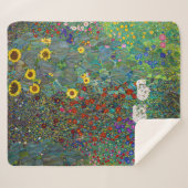 Boerderij tuin met zonnebloemen | Gustav Klimt | Sherpa Deken (Voorkant (horizontaal))