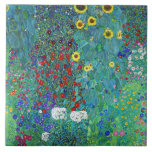 Boerderij tuin met zonnebloemen, Gustav Klimt Tegeltje<br><div class="desc">Gustav Klimt (14 juli 1862 - 6 februari 1918) was een Oostenrijkse symboliek schilder en een van de meest prominente leden van de Wenen Secessiebeweging. Klimt wordt genoteerd voor zijn schilderijen, moorden, schetsen en andere voorwerpen. Naast zijn figuurwerk, dat onder meer bestaat uit aantijgingen en portretten, schilderde hij landschappen. Onder...</div>