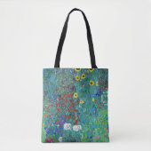 Boerderij tuin met zonnebloemen, Gustav Klimt Tote Bag (Voorkant)