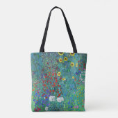 Boerderij tuin met zonnebloemen, Gustav Klimt Tote Bag (Achterkant)