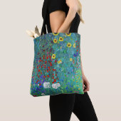Boerderij tuin met zonnebloemen, Gustav Klimt Tote Bag (Dichtbij)
