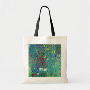Boerderij tuin met zonnebloemen, Gustav Klimt Tote Bag
