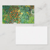 Boerderij tuin met zonnebloemen Gustav Klimt Visitekaartje (Voorkant / Achterkant)