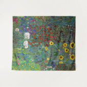 Boerderij tuin met zonnebloemen | Gustav Klimt | Wandkleed (Voorkant (horizontaal))