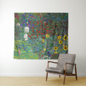 Boerderij tuin met zonnebloemen | Gustav Klimt | Wandkleed (In Situ (horizontaal))