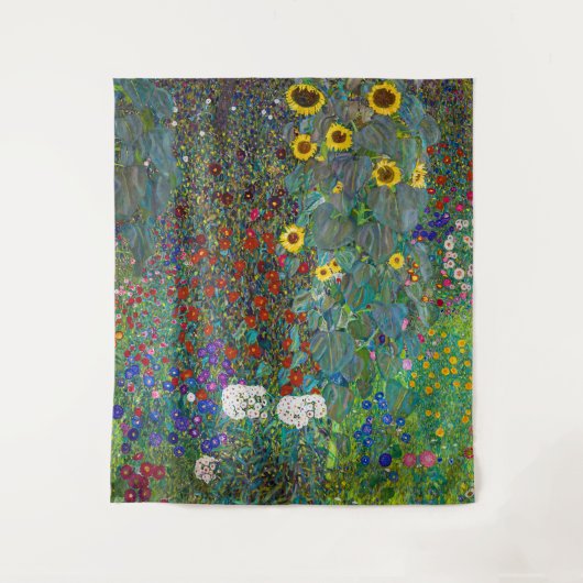 Boerderij tuin met zonnebloemen | Gustav Klimt | Wandkleed (Voorkant)