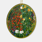 Boerderij tuin met zonnebloemen keramisch ornament (Links)