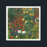 Boerderij tuin met zonnebloemen, kunst van Gustav  Servet<br><div class="desc">Boerderij tuin met zonnebloemen,  beroemd schilderij van de Oostenrijkse kunstenaar Gustav Klimt</div>