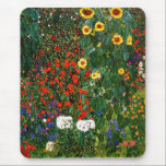 Boerderij tuin met zonnebloemen muismat<br><div class="desc">Gustav Klimt's beroemde schilderij,  Boerderij Garden met zonnebloemen.</div>