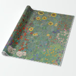 Boerderij Tuinbloemen door Gustav Klimt Painting Cadeaupapier<br><div class="desc">Imperiale Oostenrijkse schilder Gustav Klimt's meesterwerk : Boerderij tuin met zonnebloemen</div>