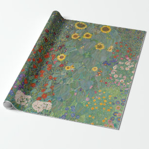 Boerderij Tuinbloemen door Gustav Klimt Painting Cadeaupapier