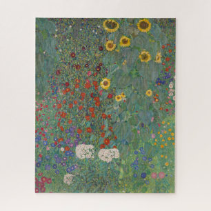 Boerderij Tuinbloemen door Gustav Klimt Painting Legpuzzel