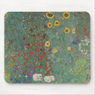 Boerderij Tuinbloemen door Gustav Klimt Painting Muismat