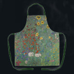Boerderij Tuinbloemen door Gustav Klimt Painting Schort<br><div class="desc">Imperiale Oostenrijkse schilder Gustav Klimt's meesterwerk : Boerderij tuin met zonnebloemen</div>