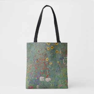 Boerderij Tuinbloemen door Gustav Klimt Painting Tote Bag