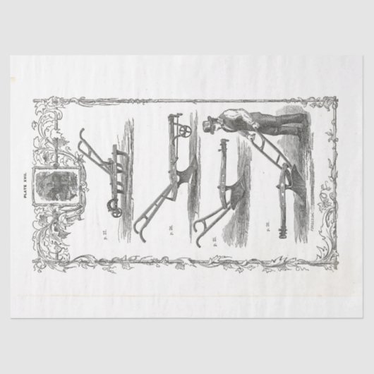 Boerderij Tuinieren Gereedschappen Catalogus Deco Tissuepapier (Voorkant)