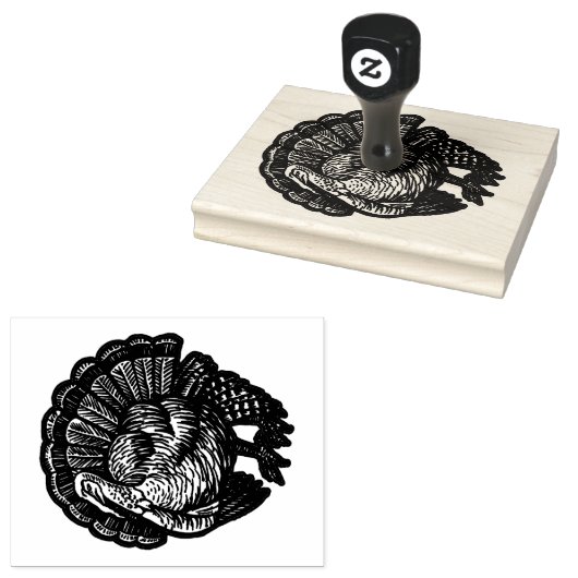 Boerderij Turkije Houthandle Kunststempel Rubberstempel (Gestempeld)