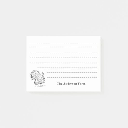 Boerderij Turkije Post-it® Notes (Voorkant)