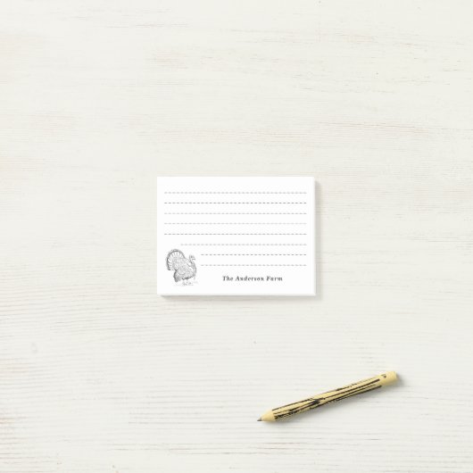 Boerderij Turkije Post-it® Notes (Op bureau)